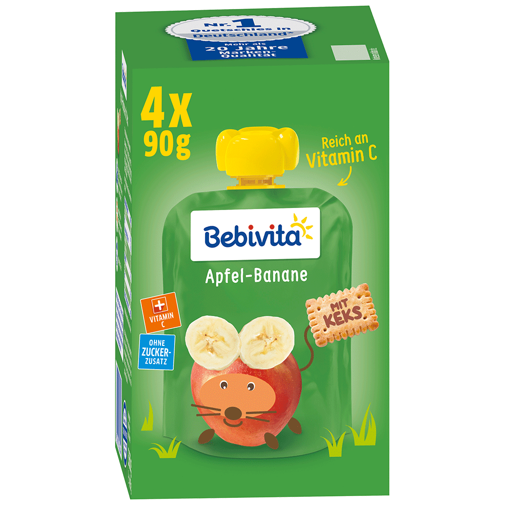 Bild: Bebivita Quetschie Apfel Banane mit Keks 