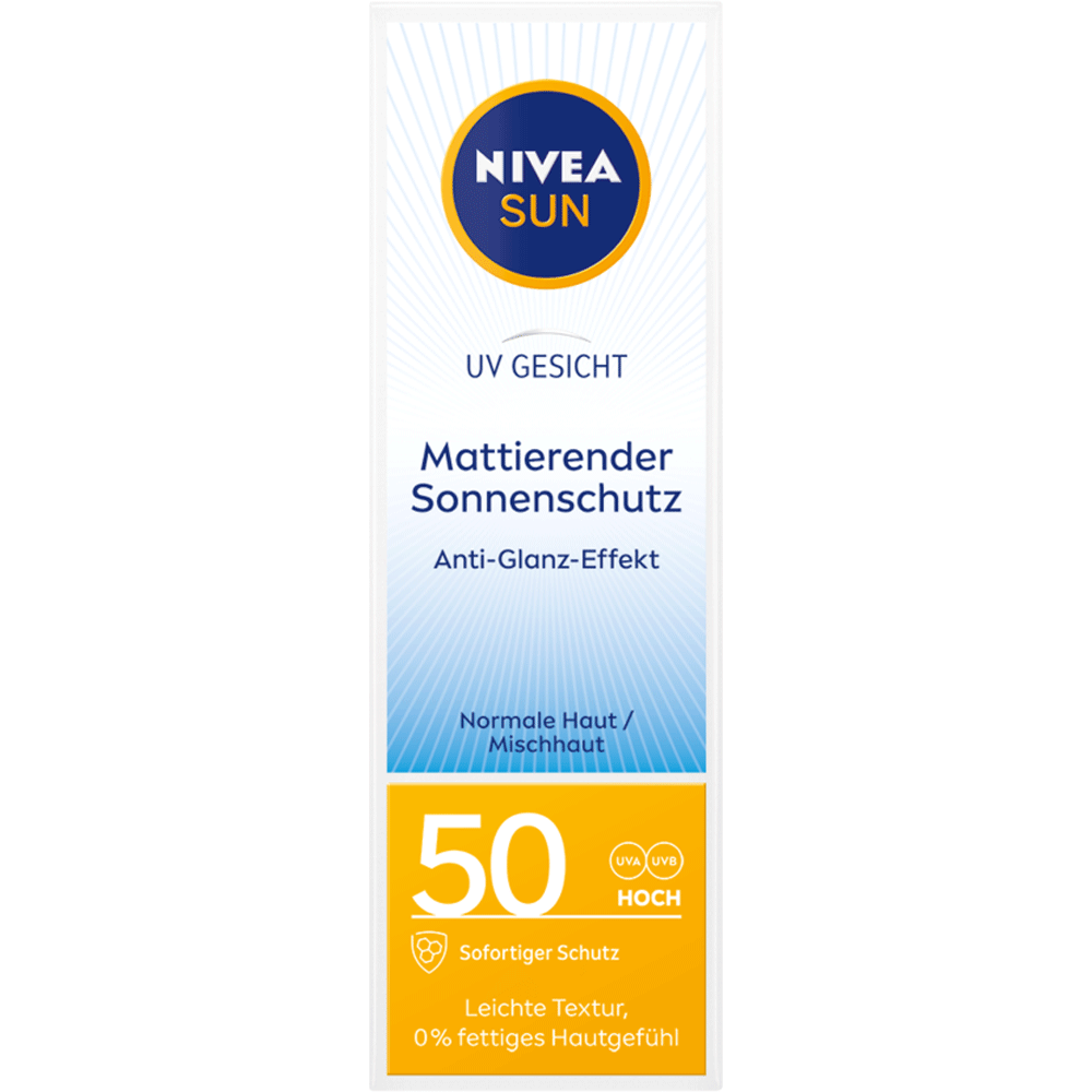 Bild: NIVEA Sun UV Gesicht mattierender Sonnenschutz LSF 50 