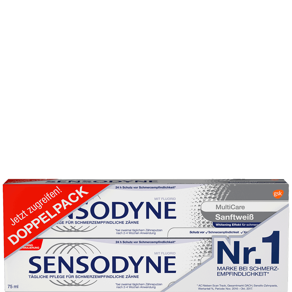 Bild: SENSODYNE Zahncreme Sanftweiß Duopack 