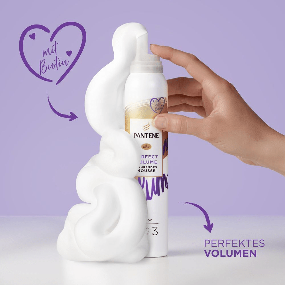 Bild: PANTENE PRO-V Perfect Volume Nährendes Haar Mousse Mit Biotin 