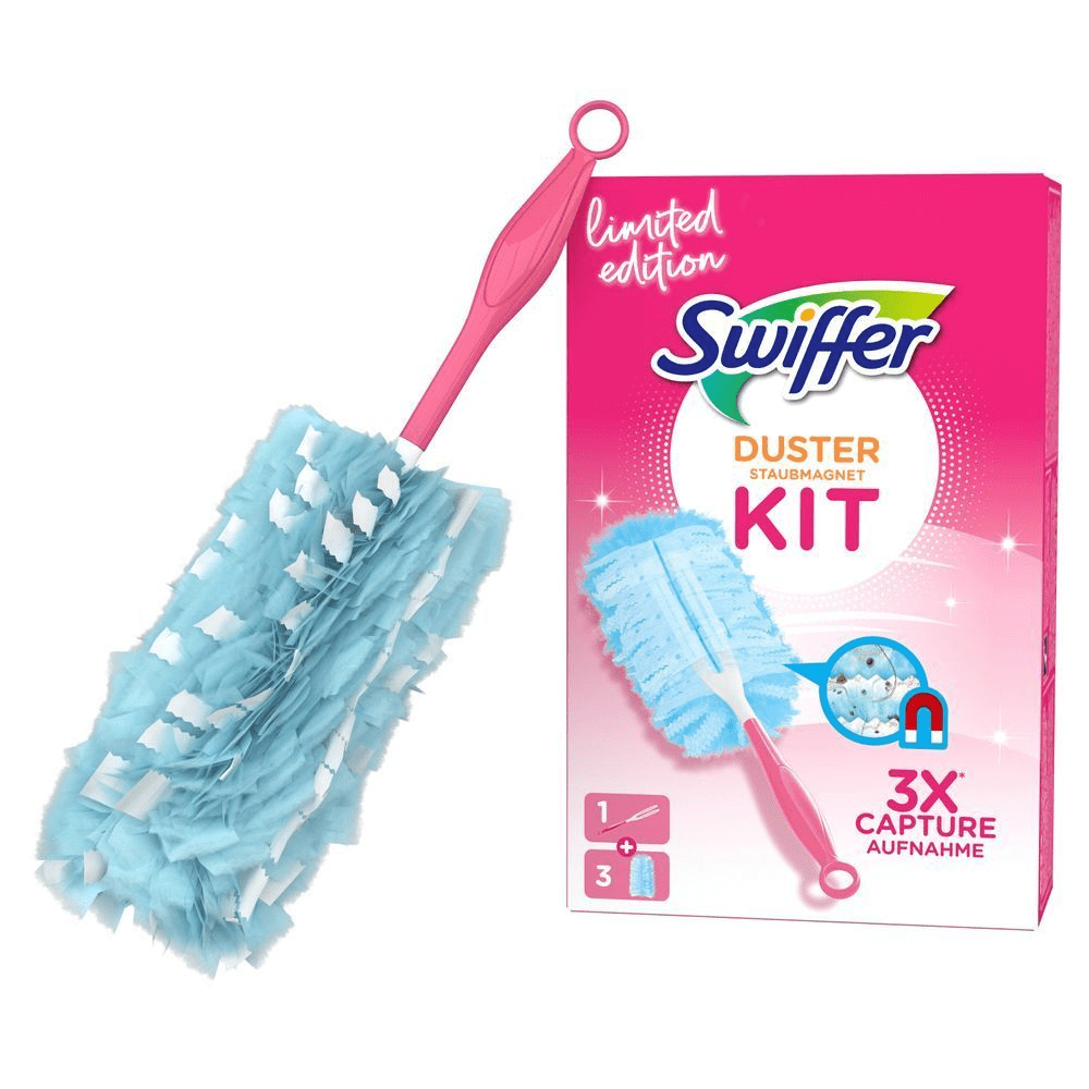 Bild: Swiffer Staubmagnet Kit (1 Griff + 3 Tücher) 