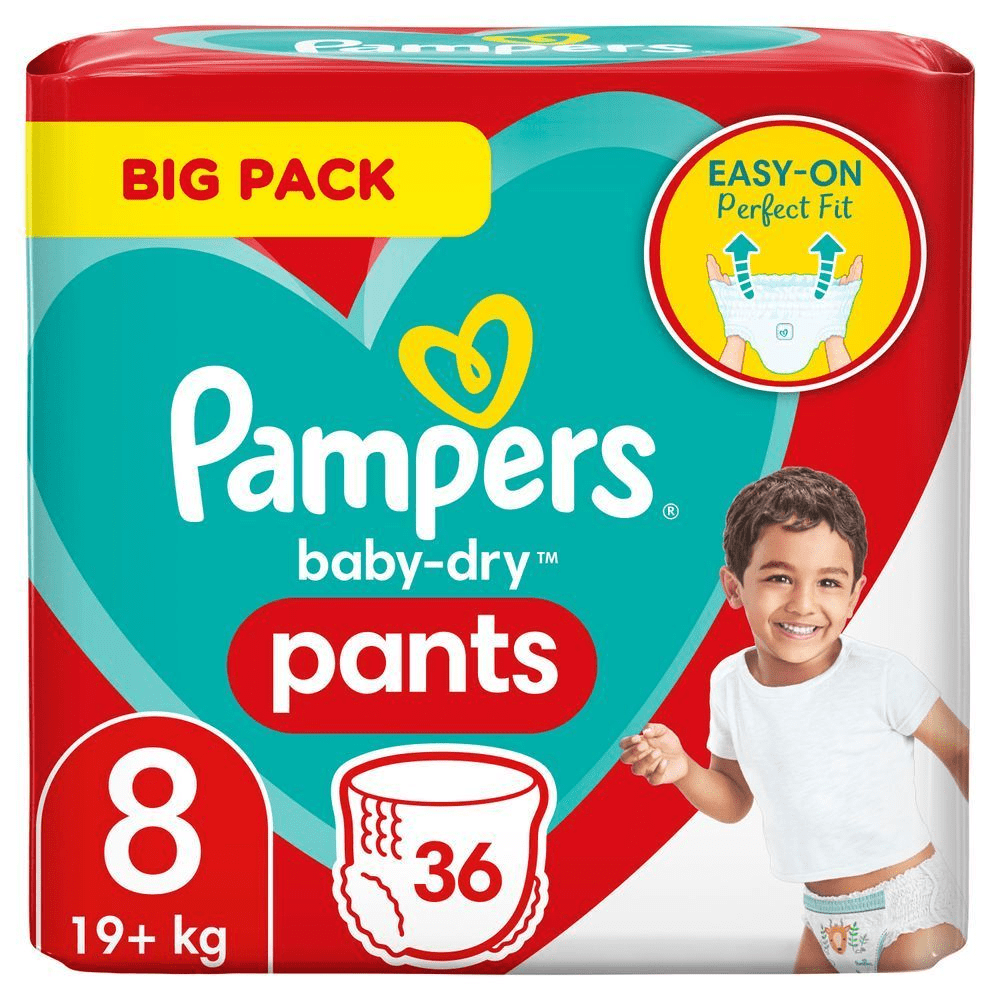 Bild: Pampers Baby-Dry Pants Größe 8, 19kg+ 