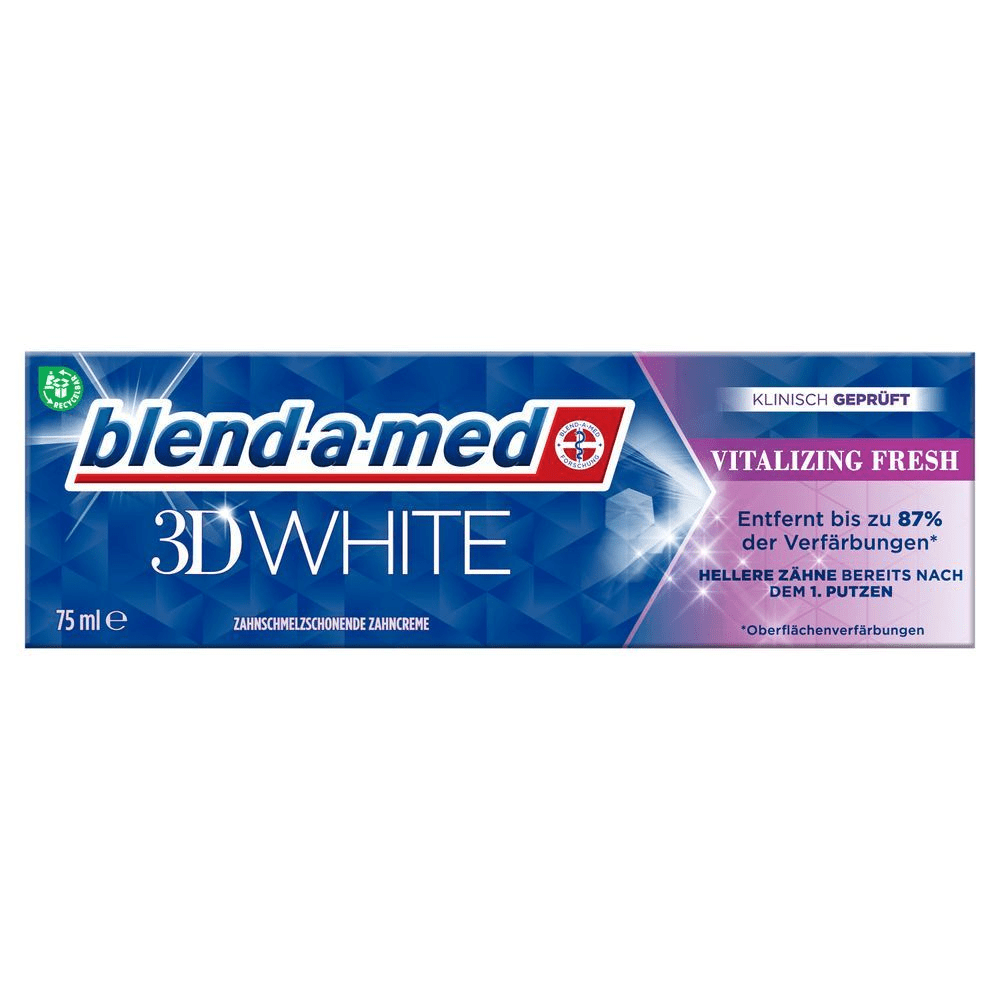 Bild: blend-a-med 3D White Vitalizing Fresh Zahnschmelzschonende Zahncreme 