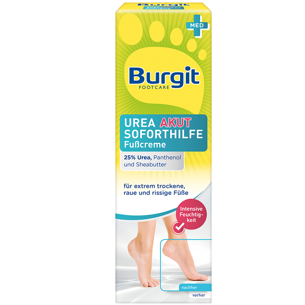 Bild: Burgit Footcare Urea Akut Soforthilfe Fußcreme 