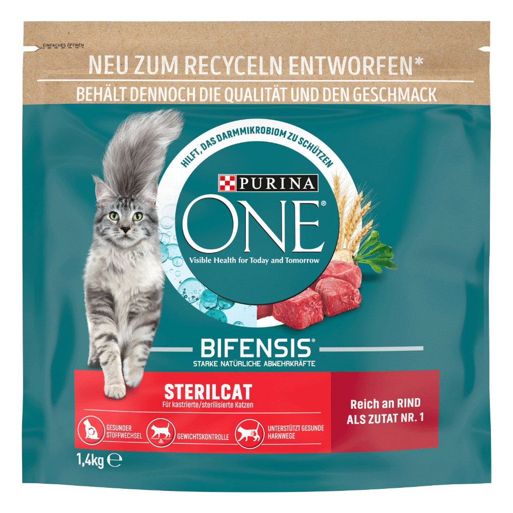 Bild: Purina ONE Sterilcat Rind & Weizen 1,4kg 