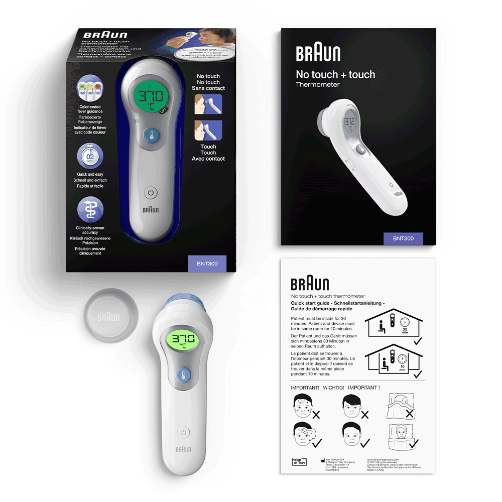 Bild: Braun No touch + touch Stirnthermometer BNT300 