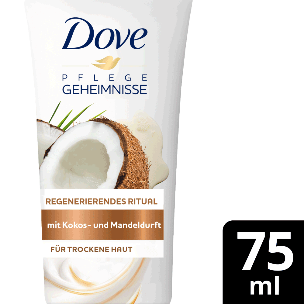 Bild: Dove Pflegegeheimnisse Regenerierendes Ritual Handcreme mit Kokos- und Mandelduft 