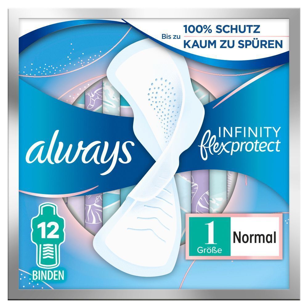 Bild: always Ultra Binde Infinity FlexProtect Normal mit Flügeln 