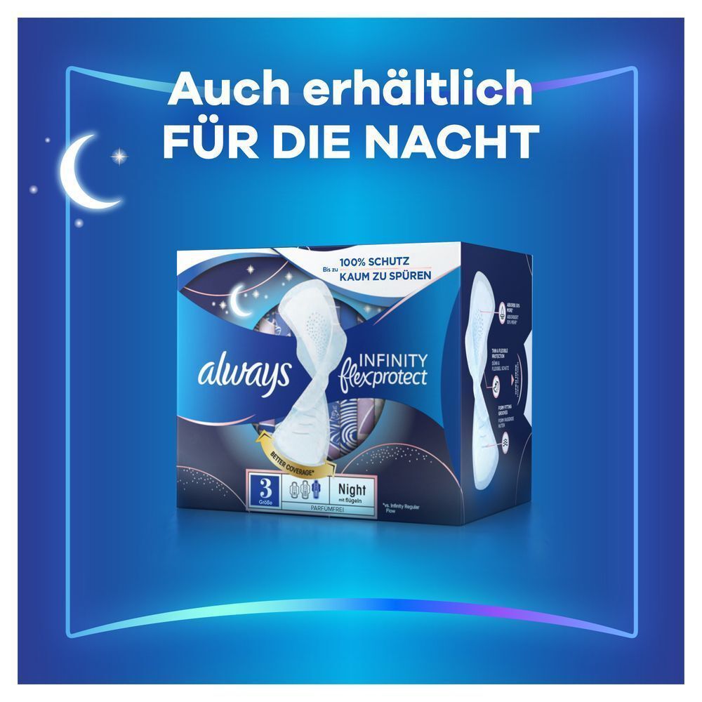 Bild: always Ultra Binde Infinity FlexProtect Normal mit Flügeln 