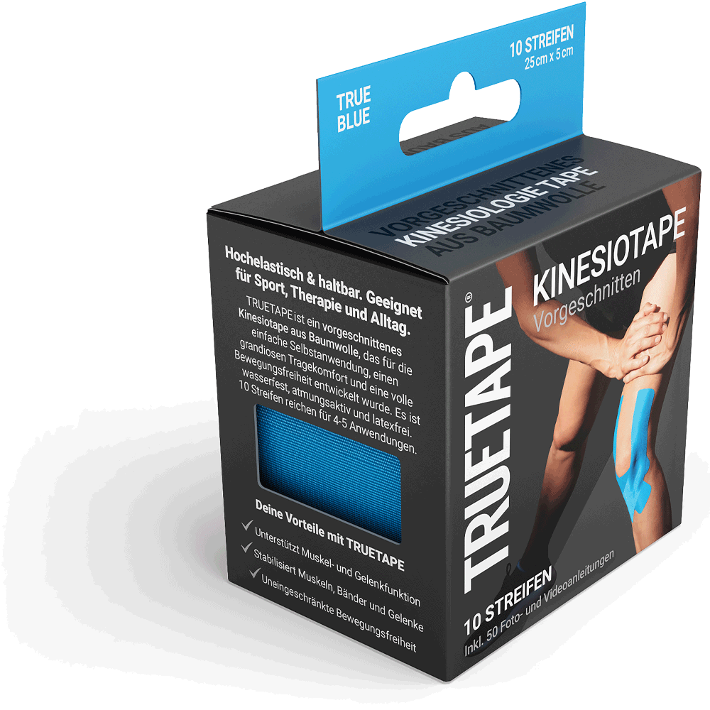 Bild: True Tape Kinesiotape Vorgeschnitten Blau 