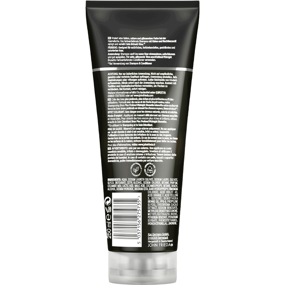 Bild: JOHN FRIEDA Midnight Brunette Farbvertiefendes Shampoo 