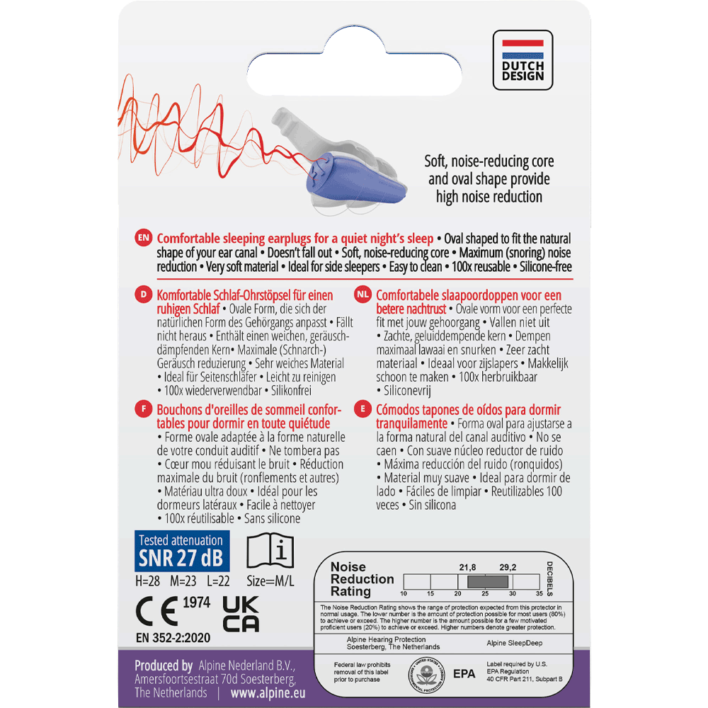 Bild: Alpine Pluggies Sleep Deep, Gehörschutz 