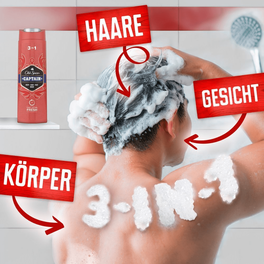 Bild: Old Spice Captain Duschgel & Shampoo Für Männer 