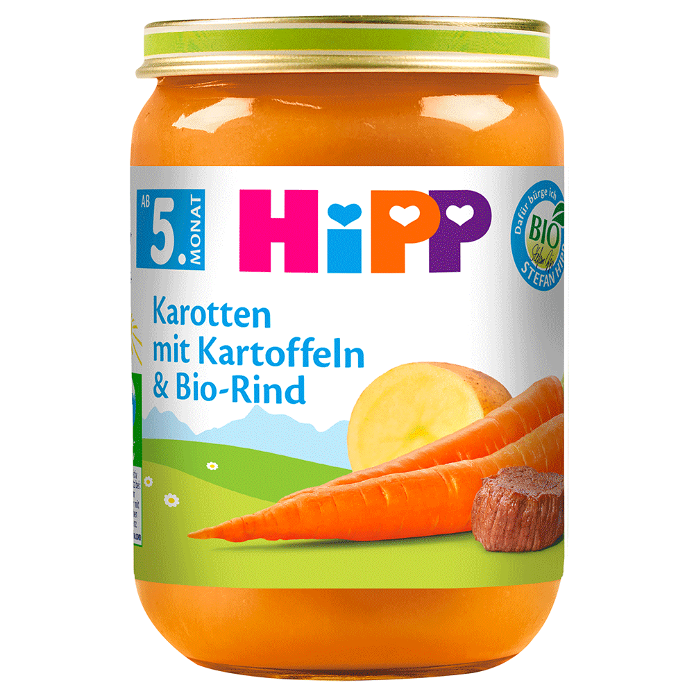 Bild: HiPP Karotten mit Kartoffeln & Bio-Rind 