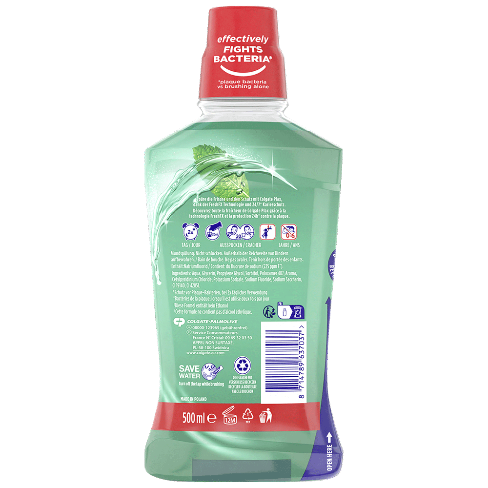 Bild: Colgate Mundspülung Plax Fresh and Protect Soft Mint 