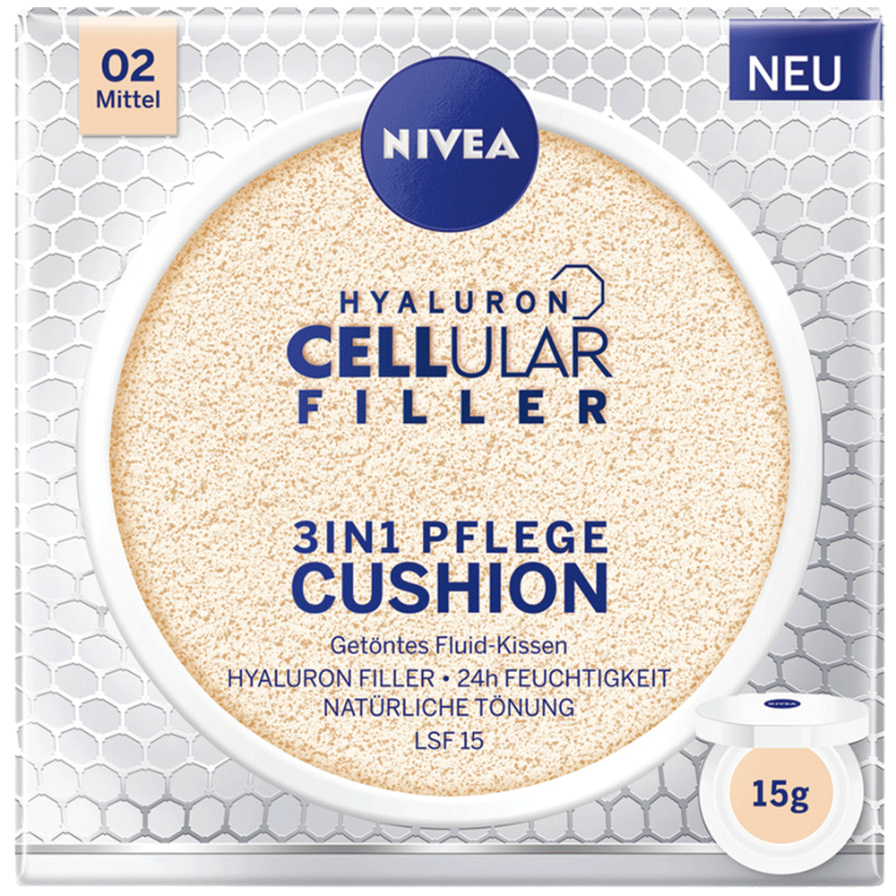 Bild: NIVEA Hyaluron Cellular Filler 3in1 Pflege Cushion mittel