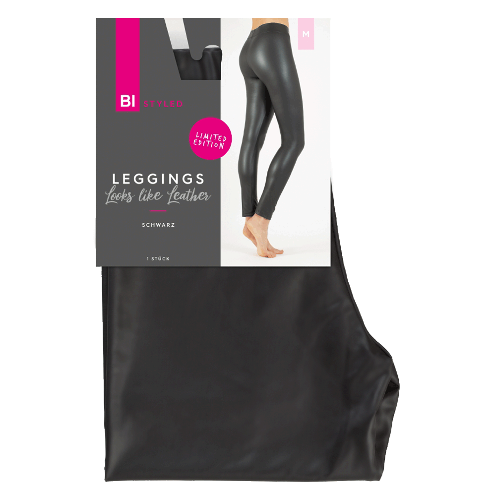 Bild: BI STYLED Leggings in Lederoptik Schwarz