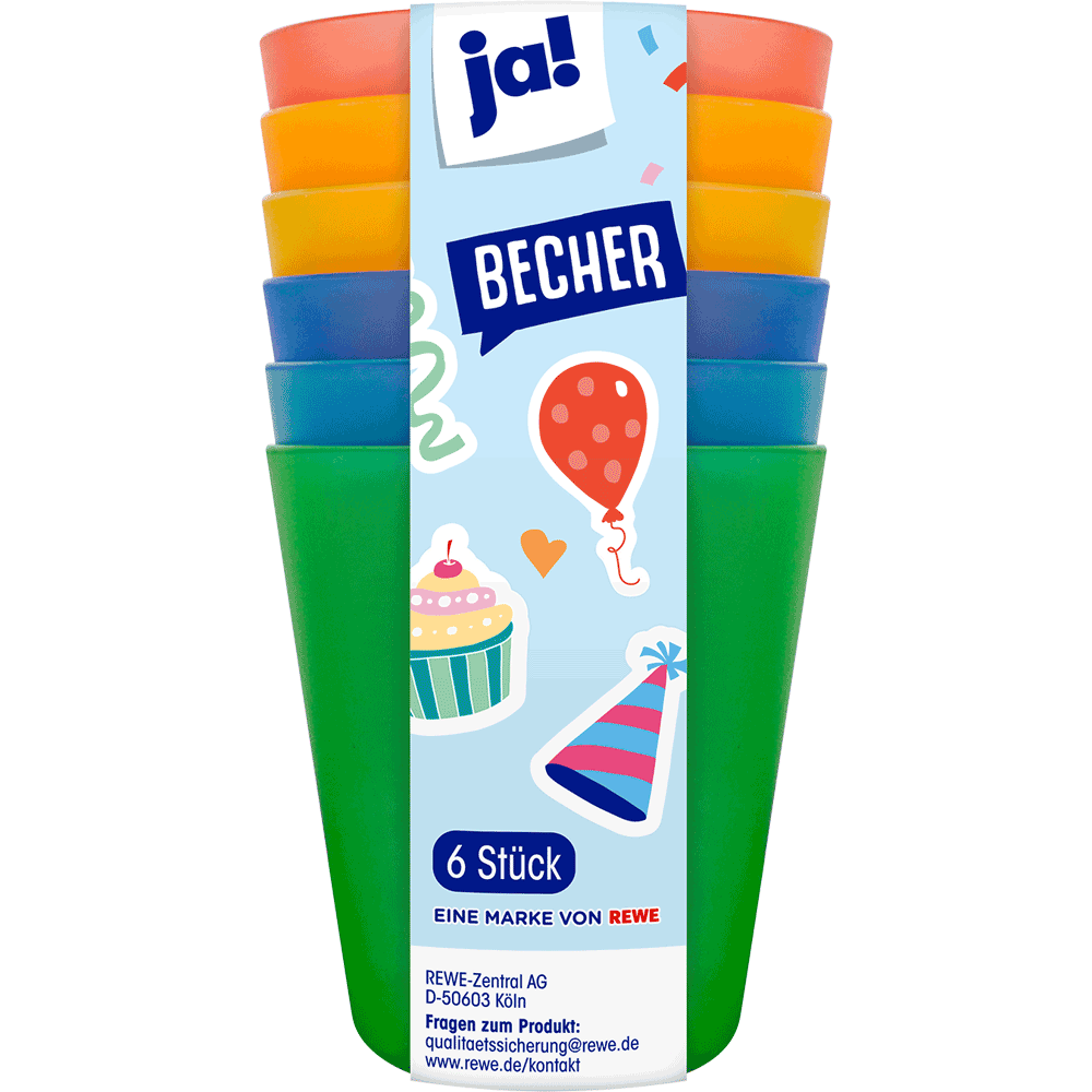 Bild: ja! Becher Set Kinder 6er 