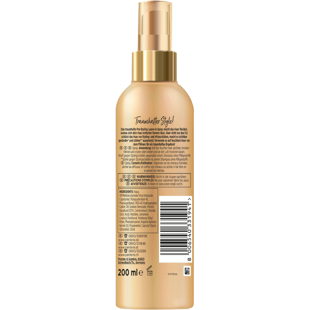 Bild: PANTENE PRO-V Miracle 5-In-1 Pre-Styling Haarspray Mit Hitzeschutz 