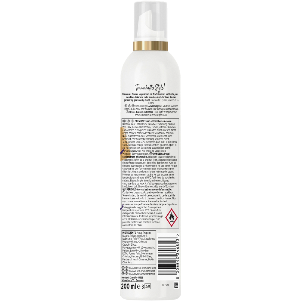 Bild: PANTENE PRO-V Perfect Volume Nährendes Haar Mousse Mit Biotin 