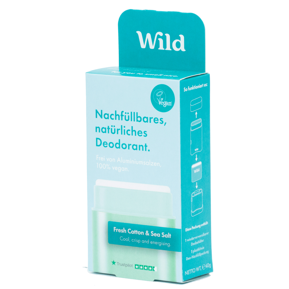 Bild: WILD Deostick Starter Kit Fresh Cotton & Sea Salt 