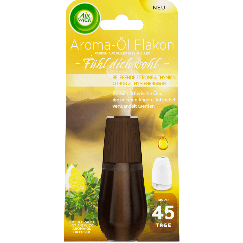 Bild: AIRWICK Fühl dich Wohl Aroma Öl Diffuser Nachfüllung Zitrone & Thymian 