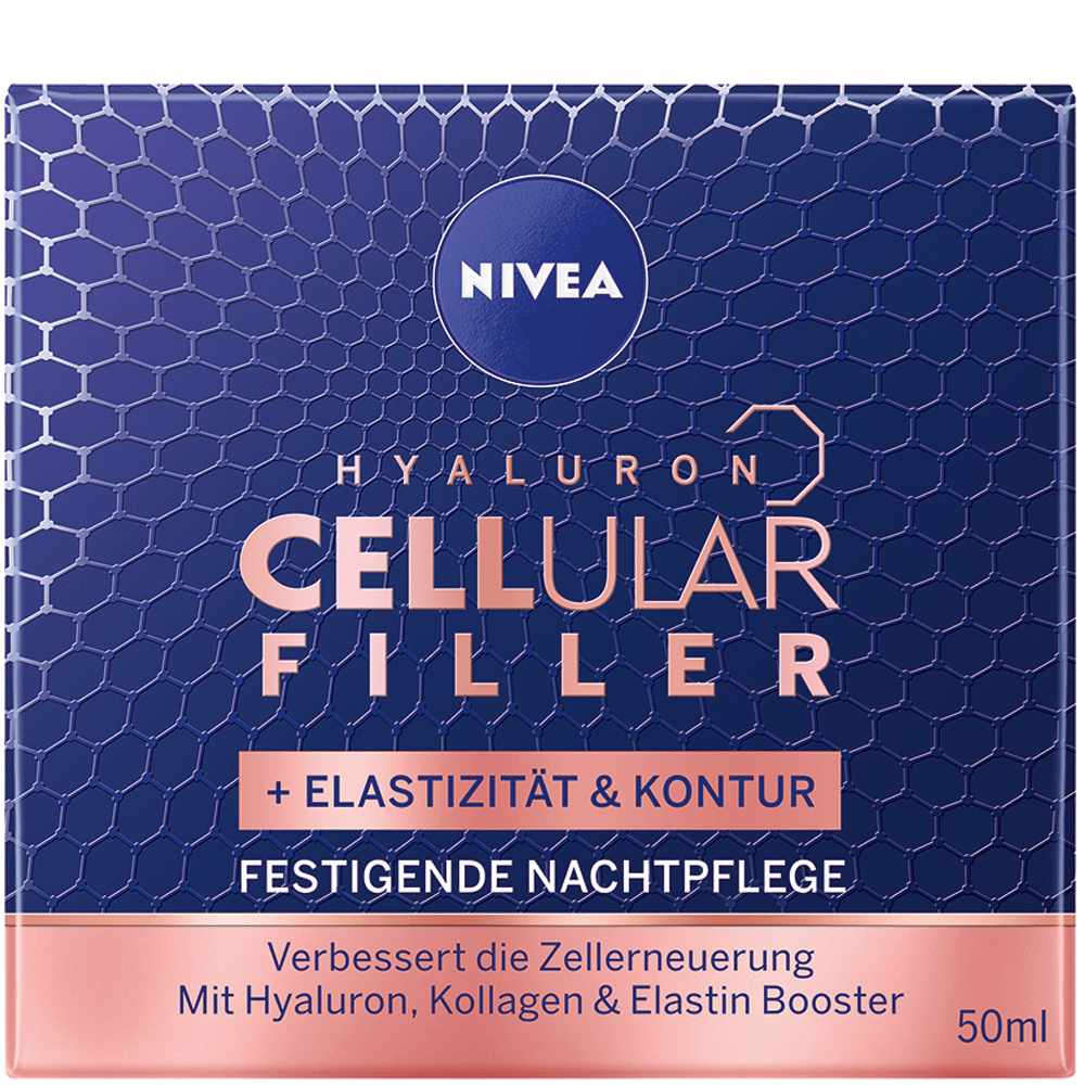 Bild: NIVEA Hyaluron Cellular Filler + Elastizität & Kontur Nachtpflege 