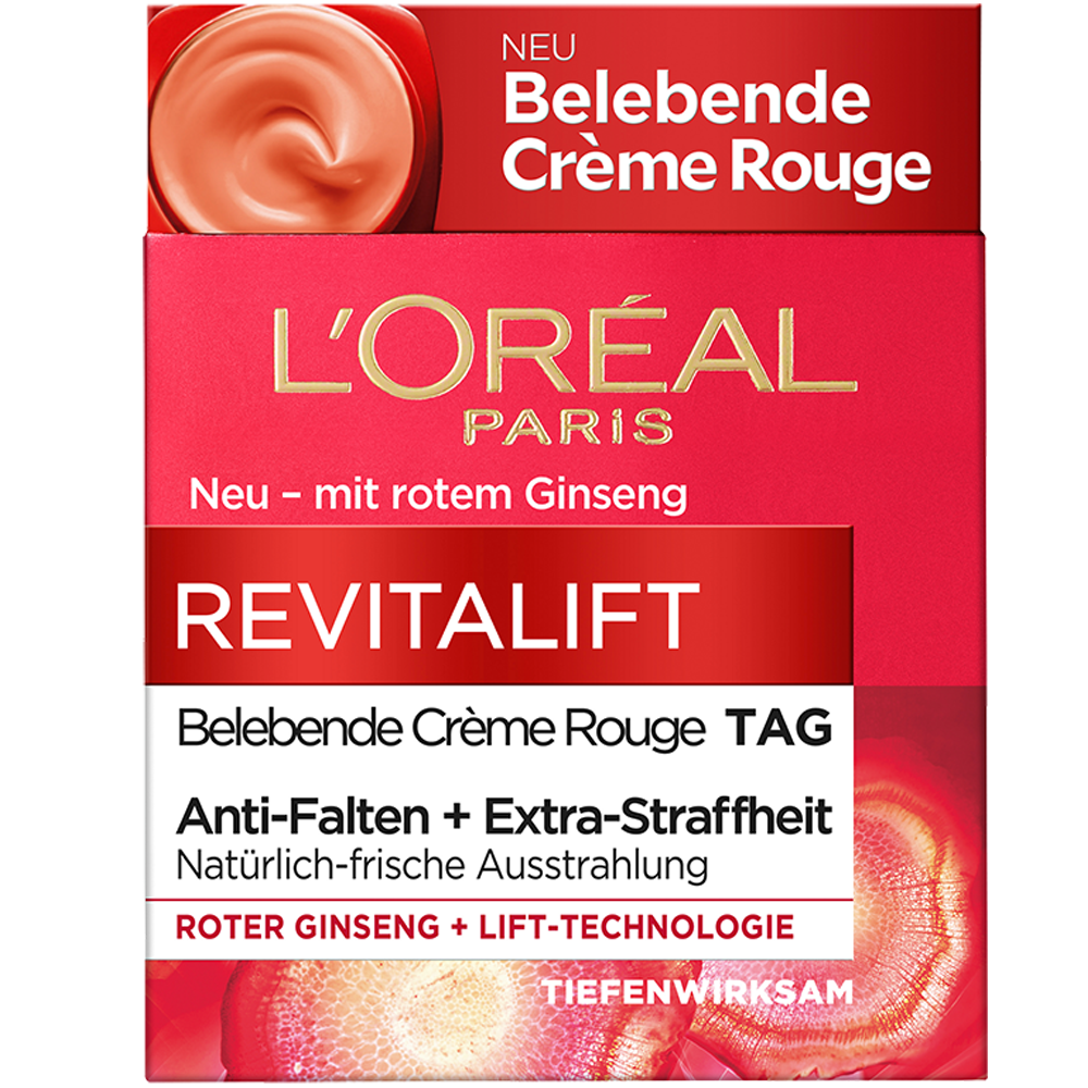 Bild: L'ORÉAL PARIS Revitalift Belebende Crème Rouge Tag 