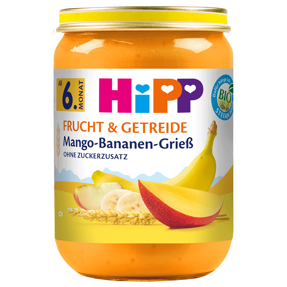 Bild: HiPP Mango Bananen Grieß 