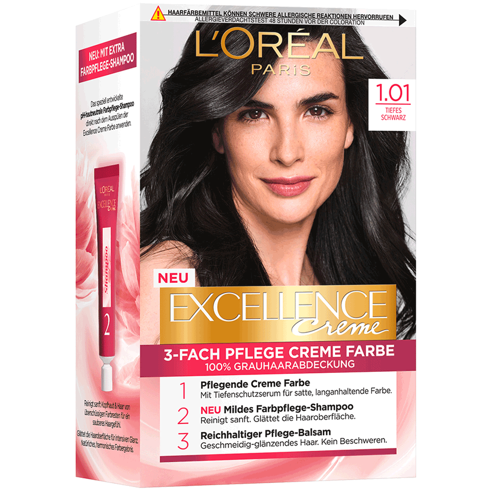 Bild: L'ORÉAL PARIS Excellence Creme-Coloration tiefes schwarz