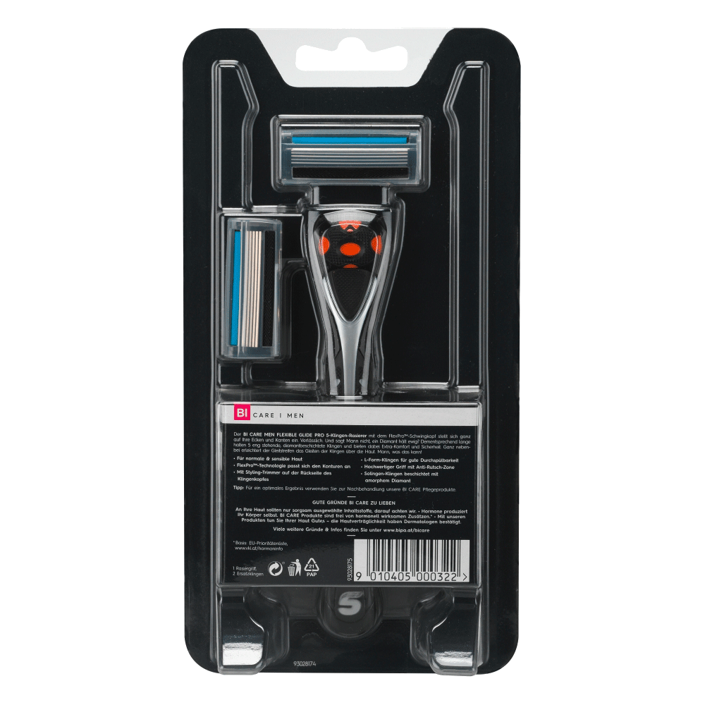 Bild: BI CARE MEN 5-Klingen Rasierer Flexible Glide Pro  