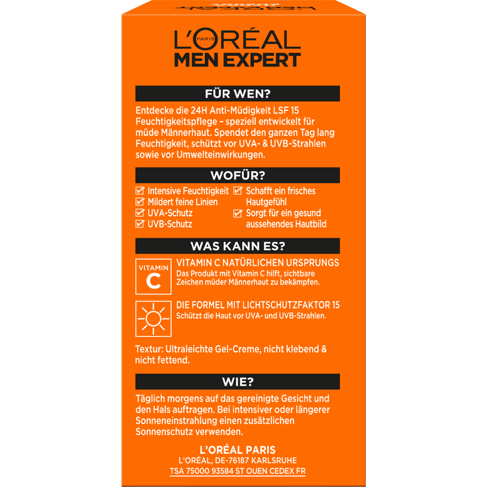 Bild: L'ORÉAL PARIS MEN EXPERT Hydra Energy 24H Pflege LSF 15 