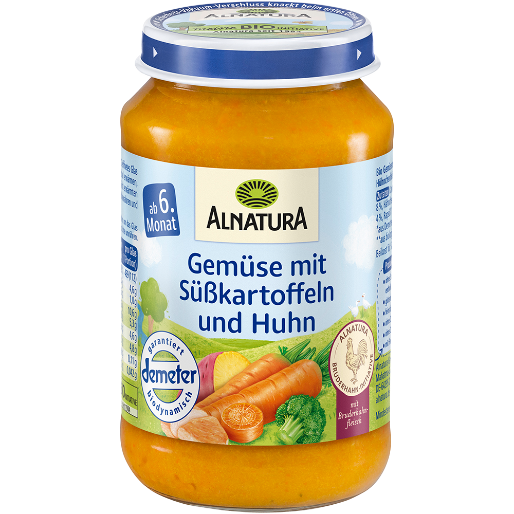 Bild: ALNATURA Gemüse mit Süßkartoffeln und Huhn 