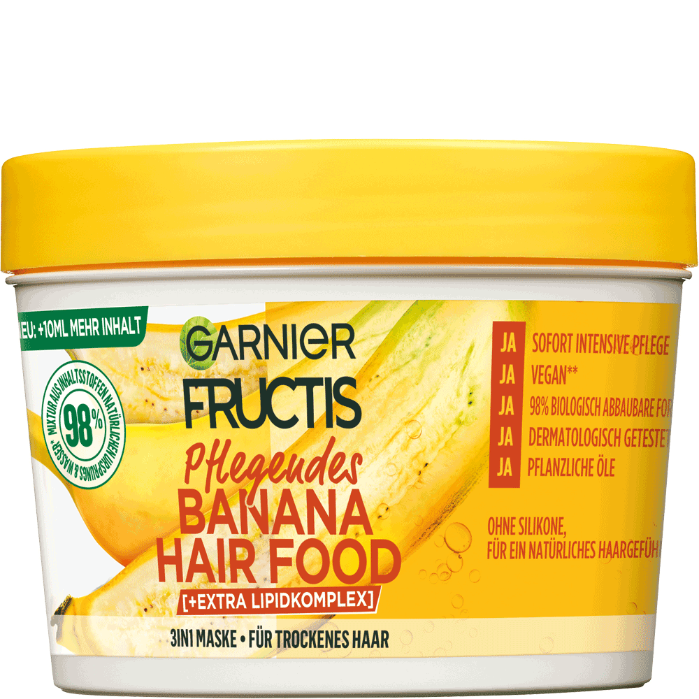 Bild: GARNIER FRUCTIS Pflegendes Banana Hair Food 3in1 Maske 