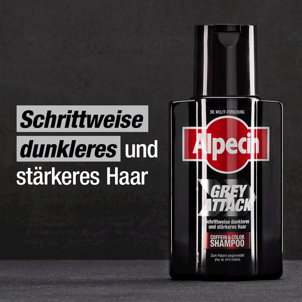 Bild: Alpecin Grey Attack Coffein & Color Shampoo 