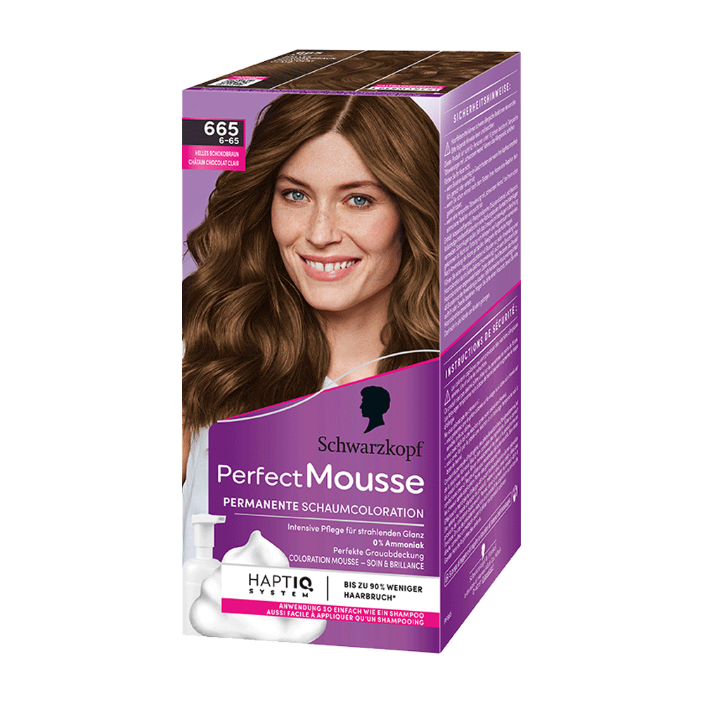 Bild: Schwarzkopf Perfect Mousse Permanente Schaumcoloration Helles Schokogold