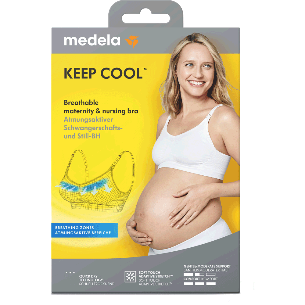 Bild: Medela Keep Cool Schwangerschafts- und Still BH white