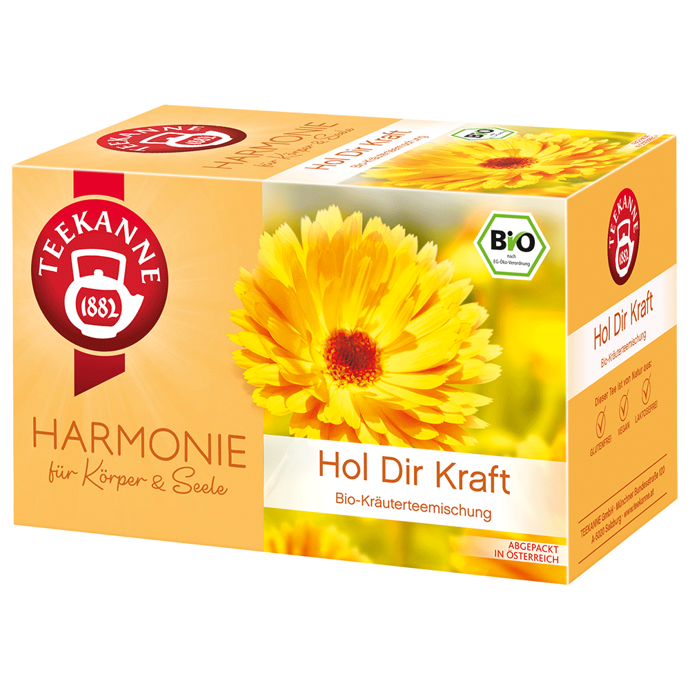 Bild: TEEKANNE Bio Tee Harmonie Hol Dir Kraft 