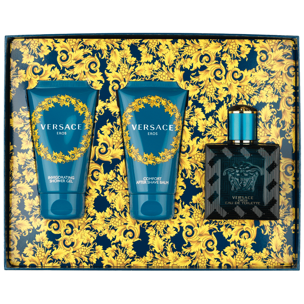 Bild: Versace Eros Geschenkset Eau de Toilette 50 ml + Duschgel 50 ml + Aftershave Balm 50 ml 