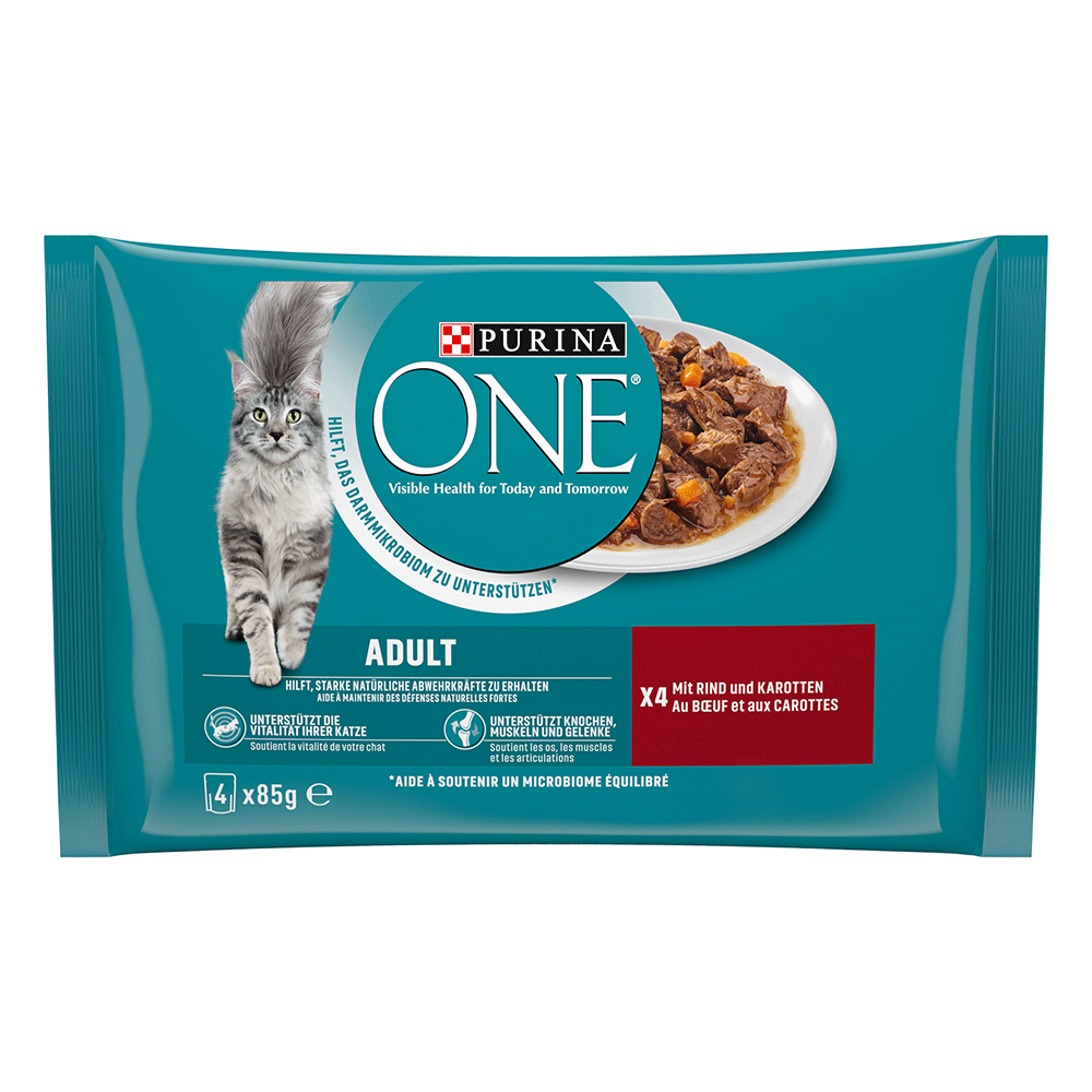 Bild: Purina ONE Adult mit Rind und Karotten 