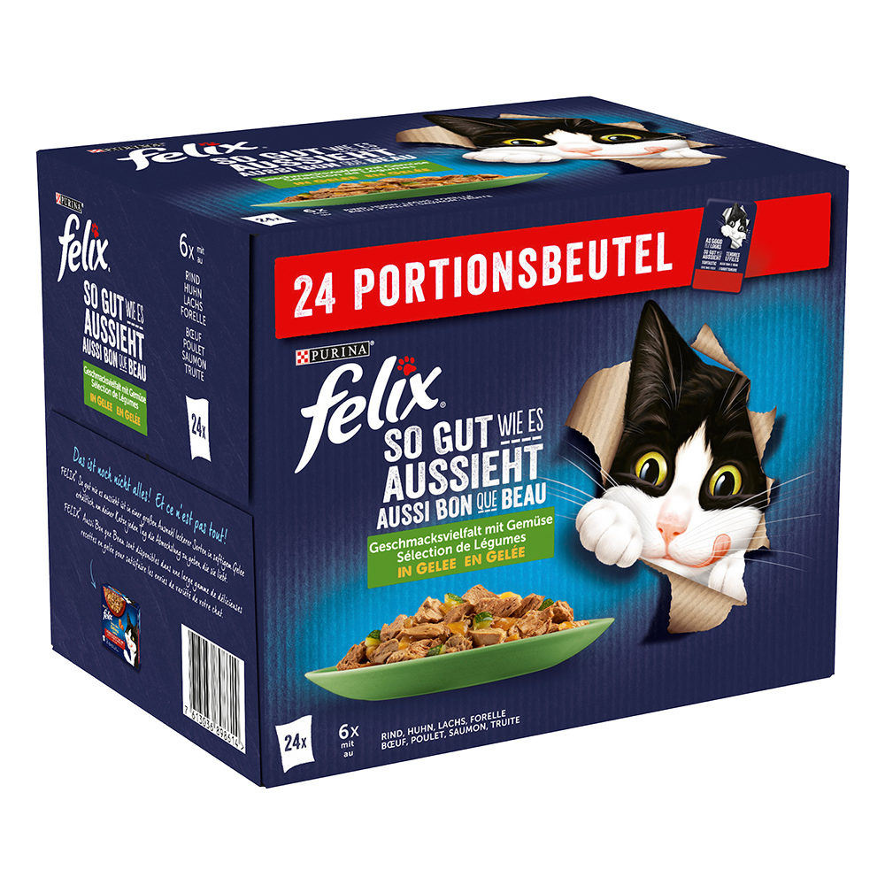 Bild: Felix Portionsbeutel Geschmacksvielfalt mit Gemüse 24er 