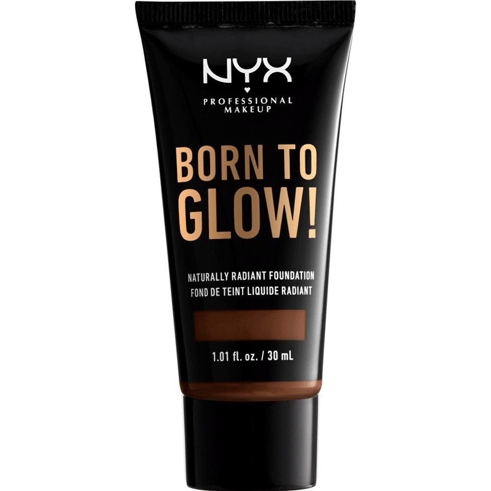 Bild: NYX Professional Make-up Born To Glow Naturally Radiant Foundation deep walnut