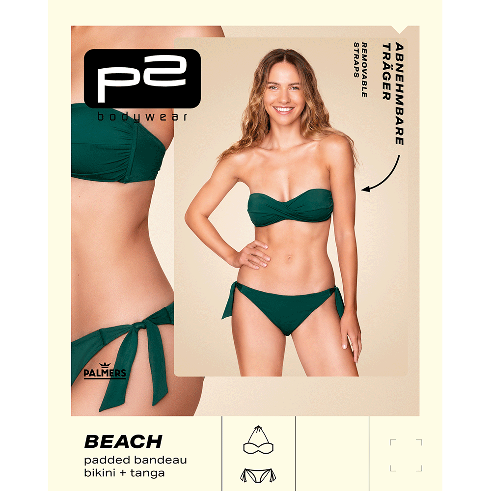 Bild: p2 beach Bandeau Bikini dunkelgrün