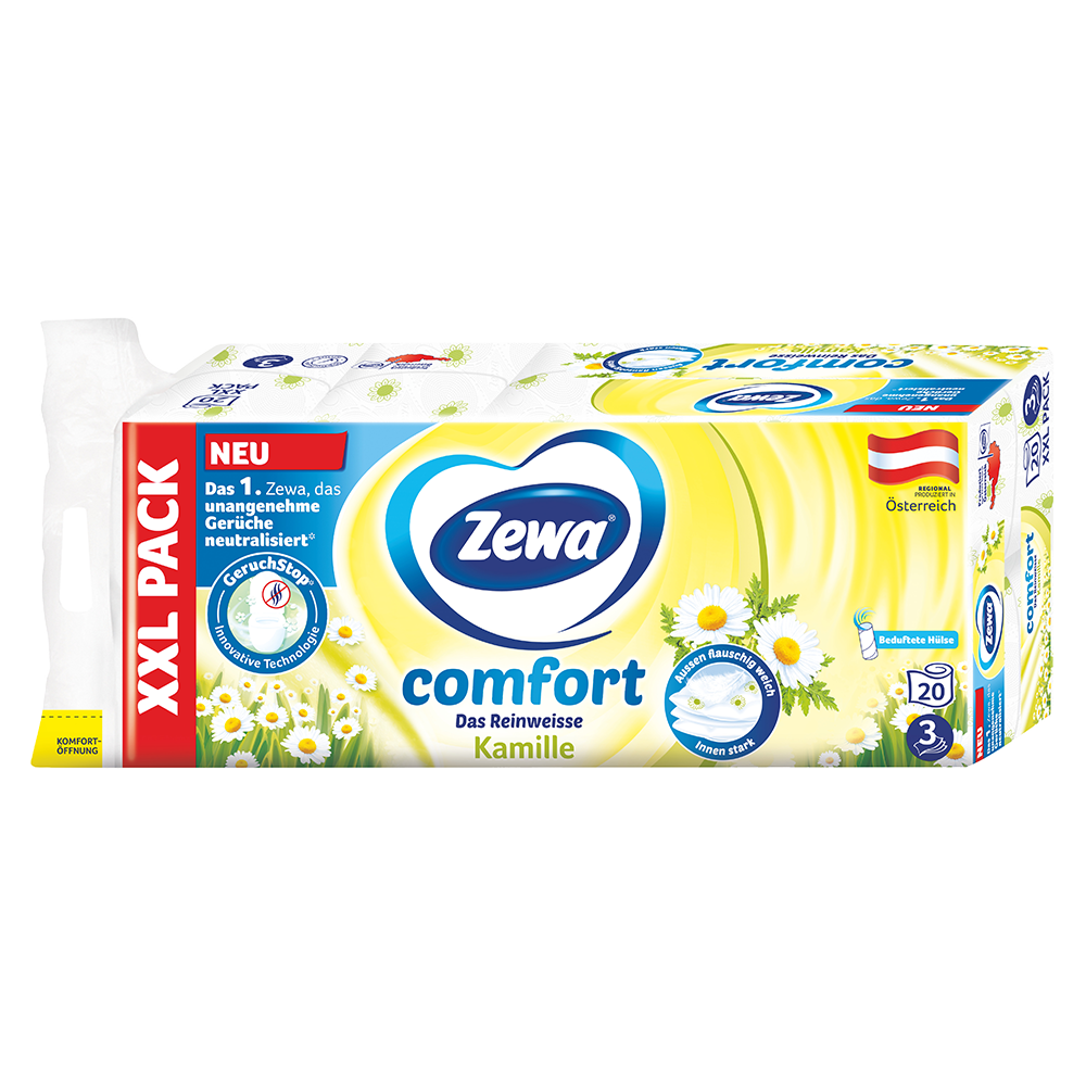 Bild: Zewa Comfort Das Reinweisse Kamille Toilettenpapier 