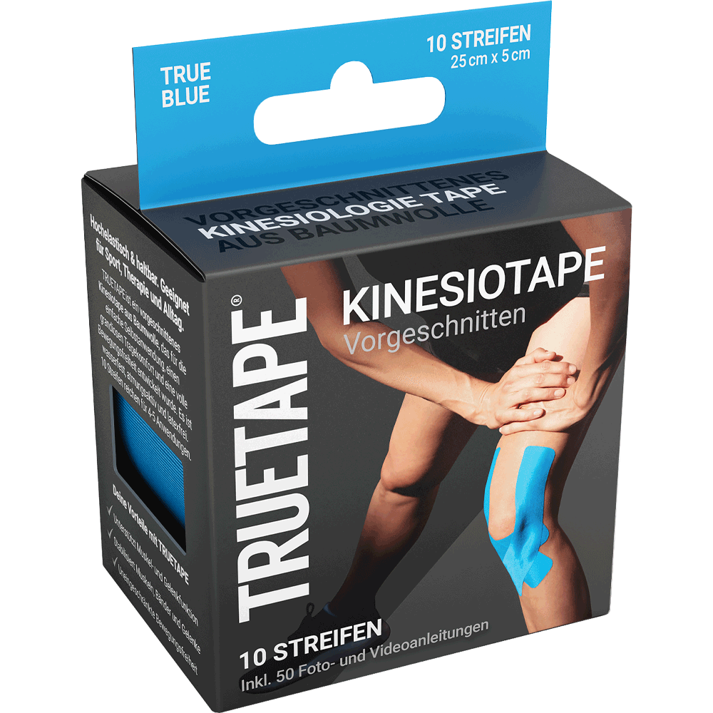 Bild: True Tape Kinesiotape Vorgeschnitten Blau 