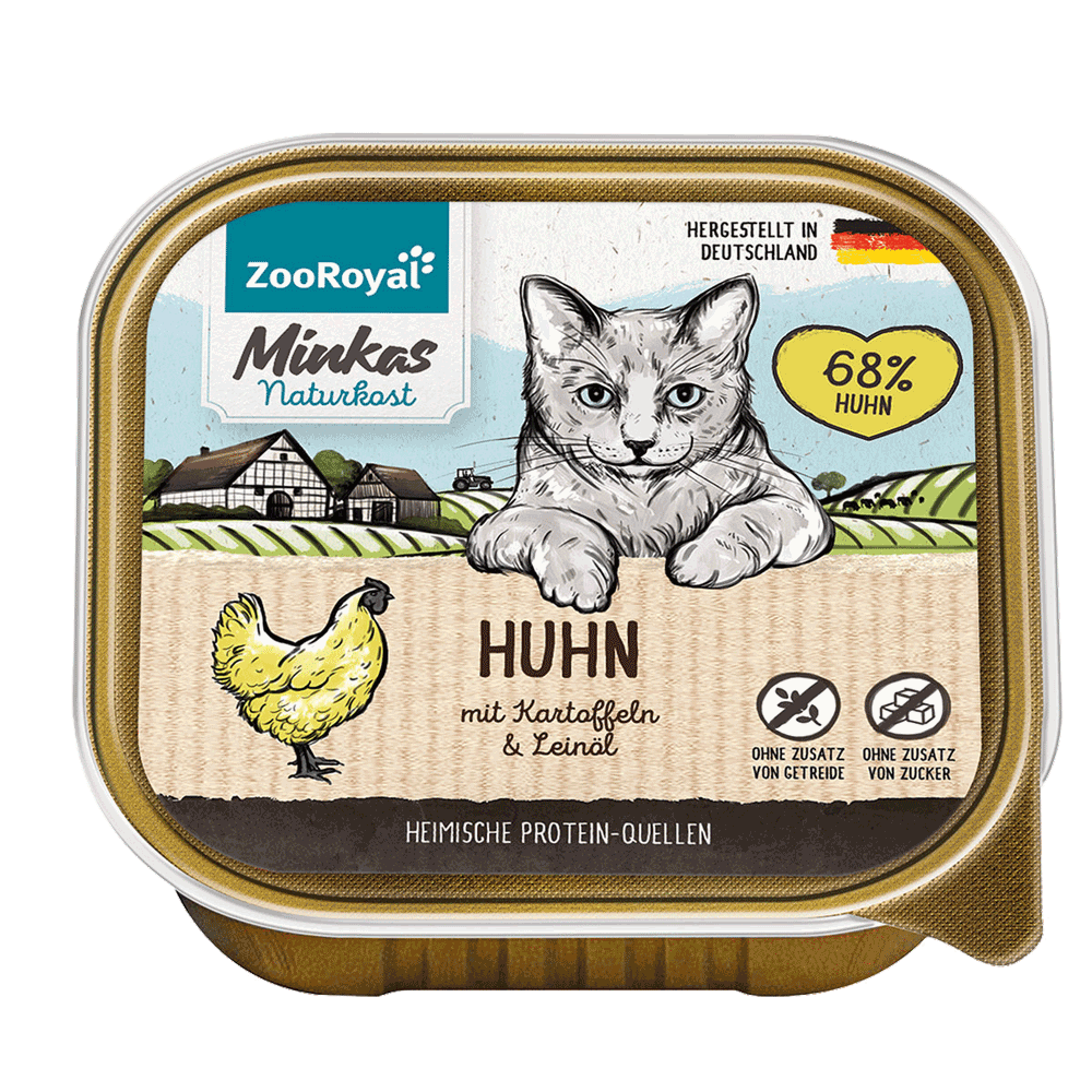 Bild: ZooRoyal Minkas Naturkost Adult Huhn mit Kartoffel Katzenfutter 