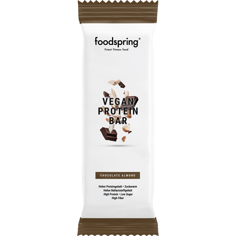 Bild: foodspring Vegan Protein Riegel Chocolate Almond 