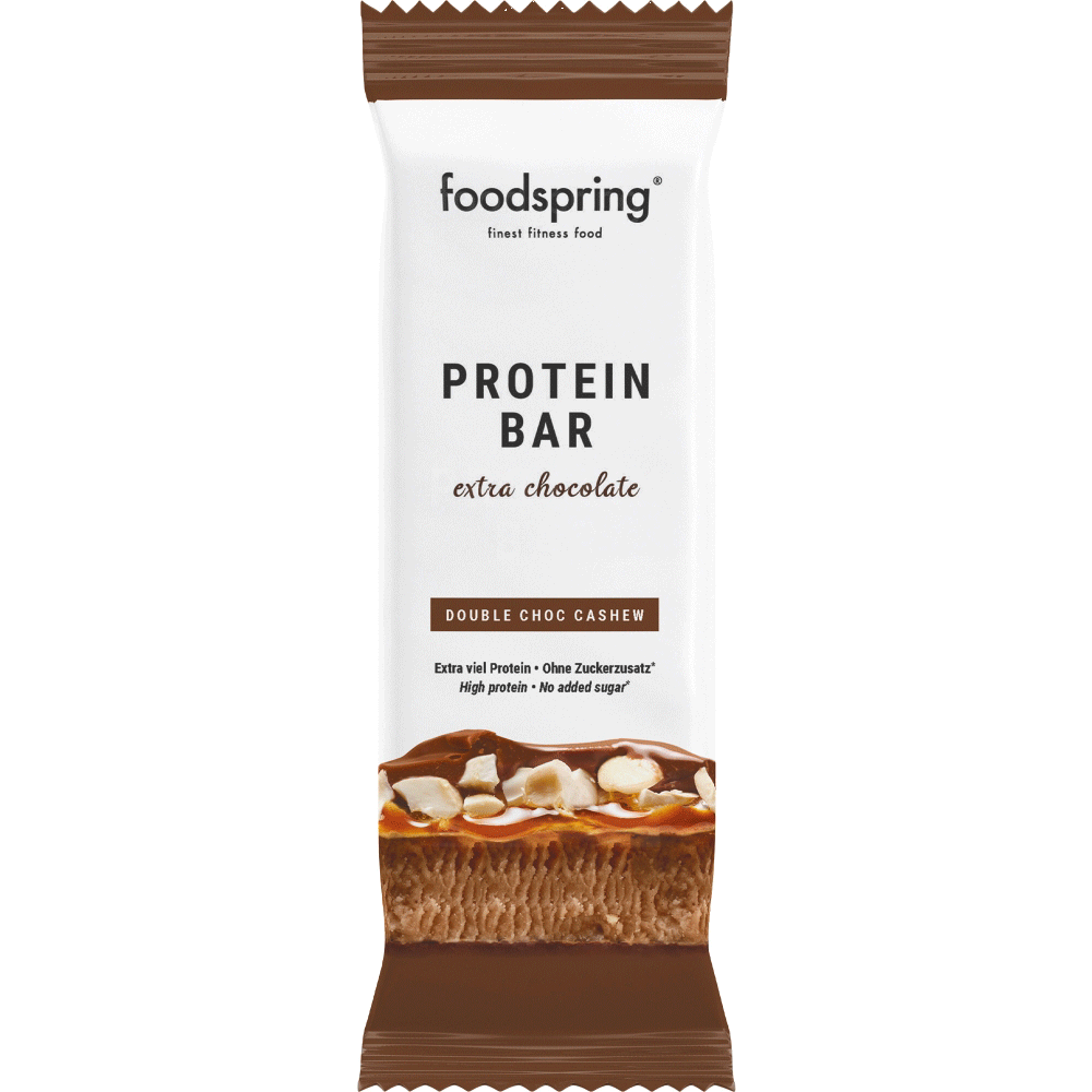 Bild: foodspring Protein Bar Double Chocolate 