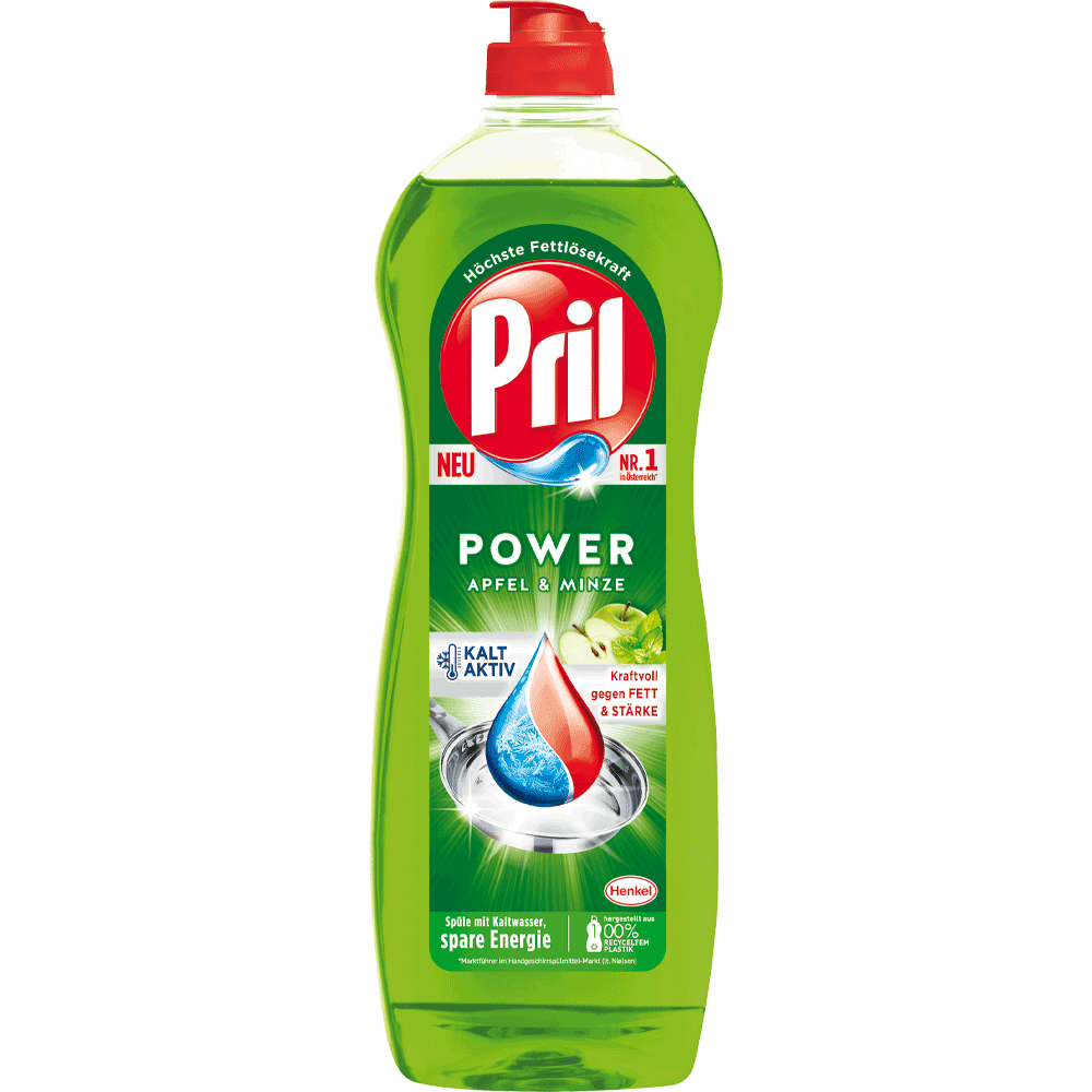 Bild: Pril Power Apfel & Minze Geschirrspülmittel 