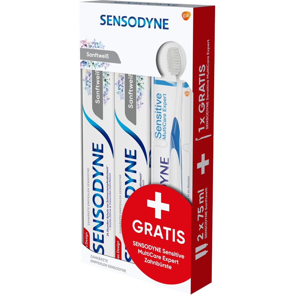 Bild: SENSODYNE Multicare Sanftweiß + Zahnbürste 